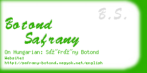 botond safrany business card